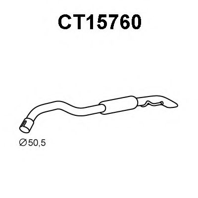 Глушитель выхлопных газов конечный VENEPORTE CT15760
