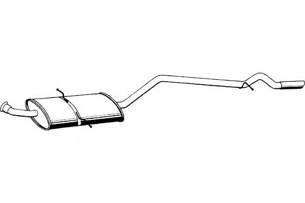 Глушитель выхлопных газов конечный FENNO P3740