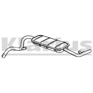 Глушитель выхлопных газов конечный KLARIUS 220141