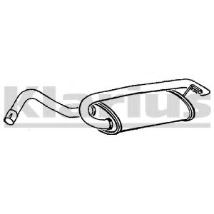 Глушитель выхлопных газов конечный KLARIUS 230135