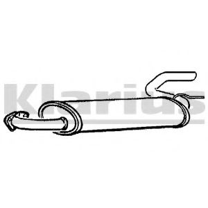 Глушитель выхлопных газов конечный KLARIUS 230193