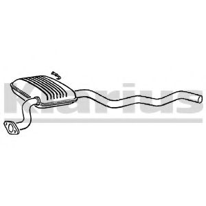 Средний глушитель выхлопных газов KLARIUS 240112