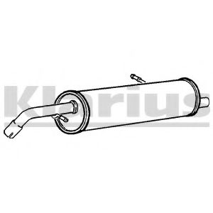 Глушитель выхлопных газов конечный KLARIUS 220742