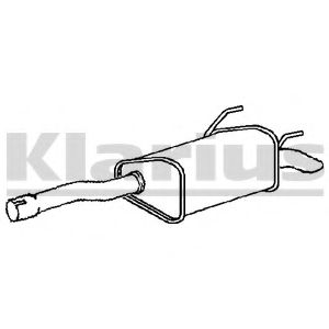 Глушитель выхлопных газов конечный KLARIUS 210818
