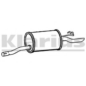 Глушитель выхлопных газов конечный KLARIUS 220358