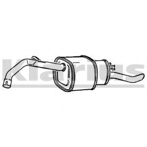 Глушитель выхлопных газов конечный KLARIUS AR34B