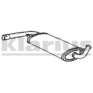 Средний глушитель выхлопных газов KLARIUS AU162X