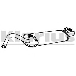 Глушитель выхлопных газов конечный KLARIUS AU164V