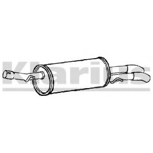 Глушитель выхлопных газов конечный KLARIUS AU354P