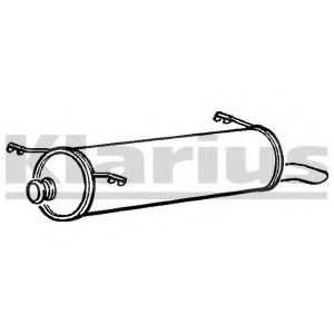 Глушитель выхлопных газов конечный KLARIUS CN212E