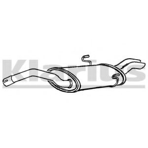 Глушитель выхлопных газов конечный KLARIUS CN375P