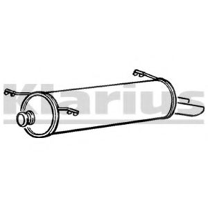Глушитель выхлопных газов конечный KLARIUS CN416E