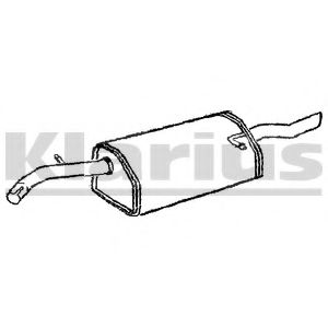 Глушитель выхлопных газов конечный KLARIUS DW18T