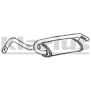 Глушитель выхлопных газов конечный KLARIUS FE201M