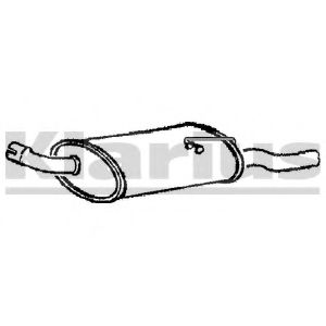 Глушитель выхлопных газов конечный KLARIUS FE218M