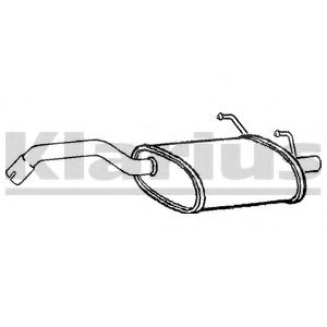 Глушитель выхлопных газов конечный KLARIUS FT790B