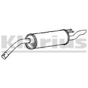 Глушитель выхлопных газов конечный KLARIUS FT795T