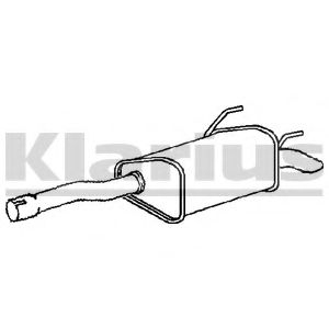 Глушитель выхлопных газов конечный KLARIUS GM477B