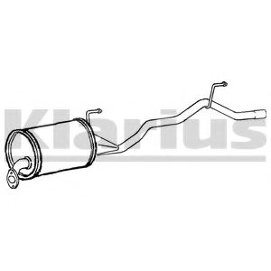 Глушитель выхлопных газов конечный KLARIUS HA318G