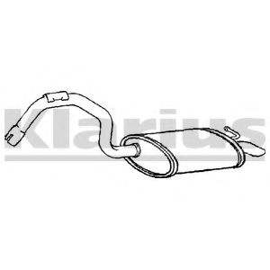 Глушитель выхлопных газов конечный KLARIUS JR317A