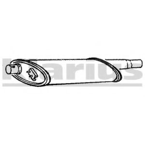 Средний глушитель выхлопных газов KLARIUS PG92L