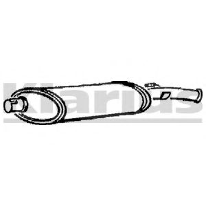 Глушитель выхлопных газов конечный KLARIUS RN125T