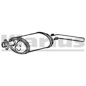 Глушитель выхлопных газов конечный KLARIUS RN628D