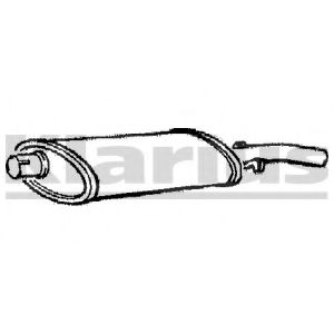 Глушитель выхлопных газов конечный KLARIUS RN75P