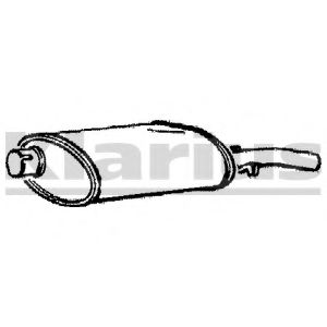 Глушитель выхлопных газов конечный WALKER 70479