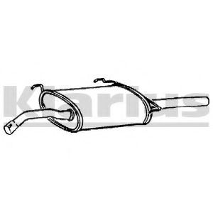 Глушитель выхлопных газов конечный WALKER 16800