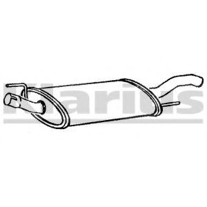 Глушитель выхлопных газов конечный KLARIUS VW397C