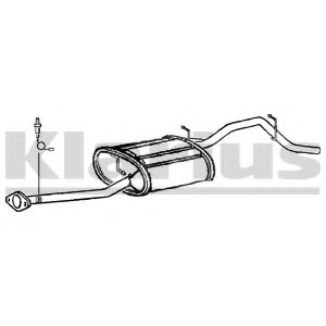 Глушитель выхлопных газов конечный KLARIUS 261015