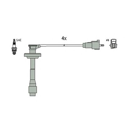 Комплект проводов зажигания HITACHI 134971