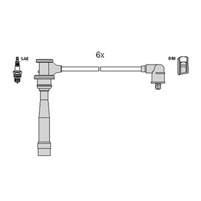 Комплект проводов зажигания HITACHI 134337