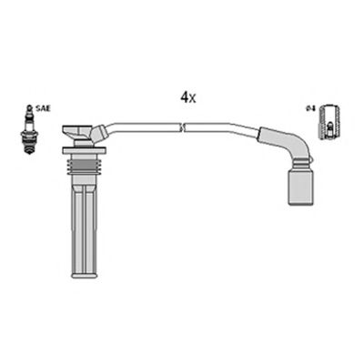 Комплект проводов зажигания HITACHI 134375