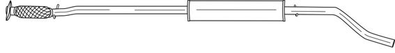 Средний глушитель выхлопных газов SIGAM 12484
