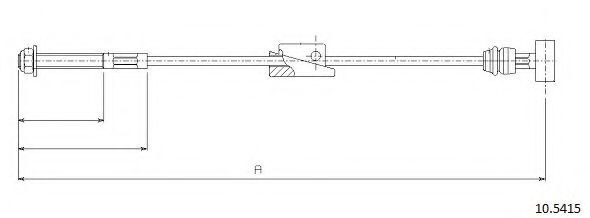 Трос, стояночная тормозная система CABOR 10.5415