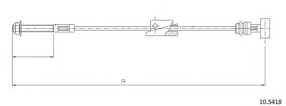 Трос, стояночная тормозная система CABOR 10.5418