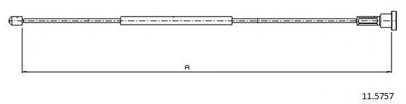 Трос, стояночная тормозная система CABOR 11.5757