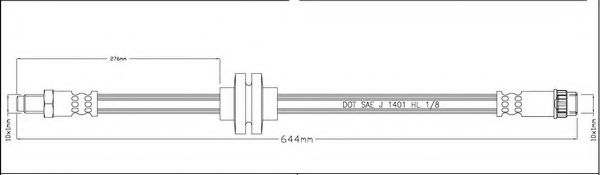 Тормозной шланг MOTAQUIP LVBH1554