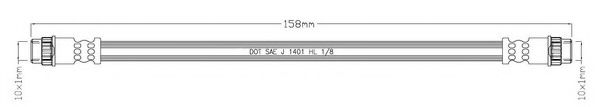 Тормозной шланг MOTAQUIP LVBH1633