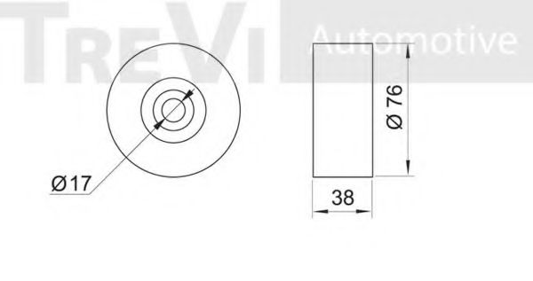 Паразитный / ведущий ролик, поликлиновой ремень TREVI AUTOMOTIVE T2583