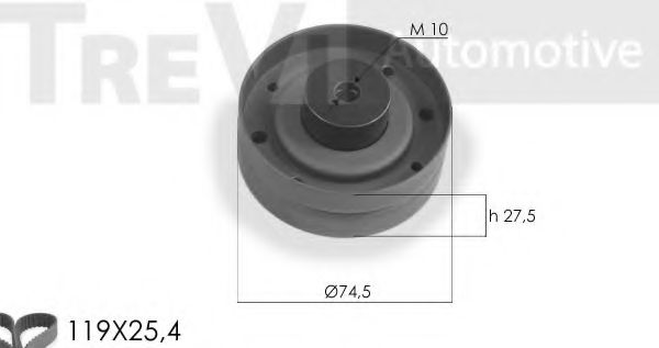 Комплект ремня ГРМ TREVI AUTOMOTIVE KD1110