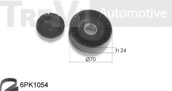 Комплект роликов, поликлиновой ремень TREVI AUTOMOTIVE KA1105F