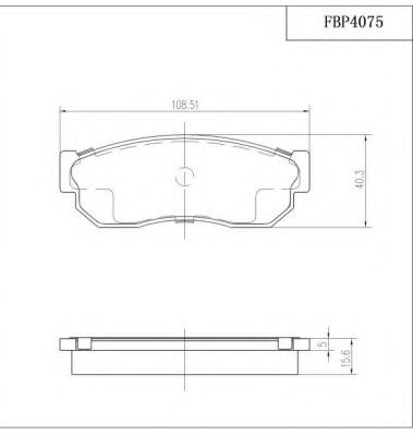 Комплект тормозных колодок, дисковый тормоз FI.BA FBP4075