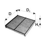 Фильтр, воздух во внутренном пространстве MANN-FILTER K1089A