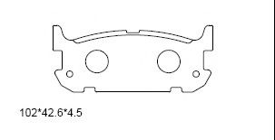 Комплект тормозных колодок, дисковый тормоз ASIMCO KD3774