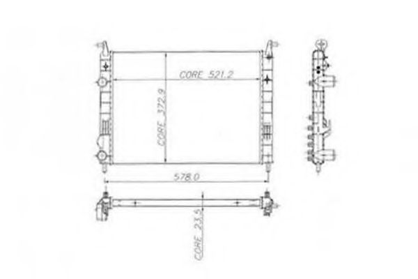 Радиатор, охлаждение двигателя ORDONEZ 2062036