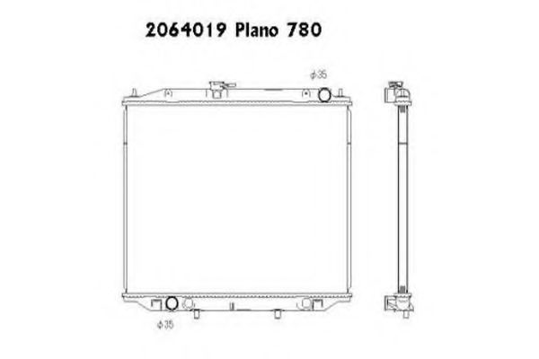 Радиатор, охлаждение двигателя GERI 27273