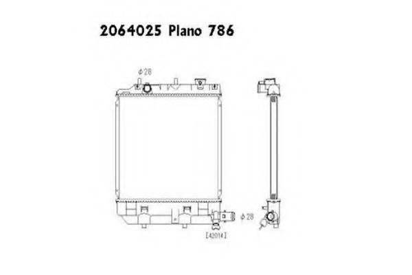 Радиатор, охлаждение двигателя GERI 25300